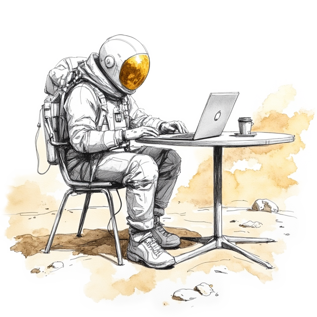 Astronaut Mars Coffee Shop