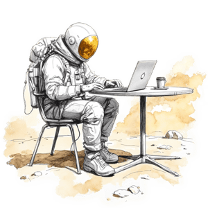 Astronaut Mars Coffee Shop